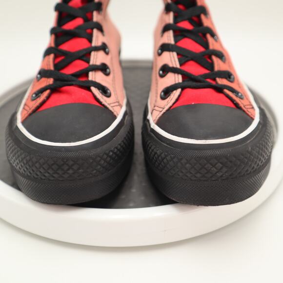 Converse CTAS Womens Platform Hi Top Shoes Size 8.5 Pink Red Black Sneakers - Picture 6 of 16